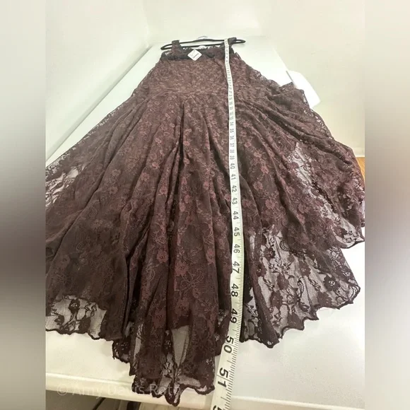 Free People Just Looking Midi Slip in Chicory Coffee Combo size Medium NWT - Picture 8 of 9